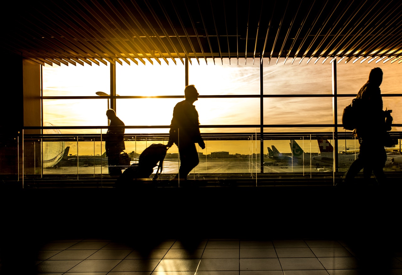 at an airport