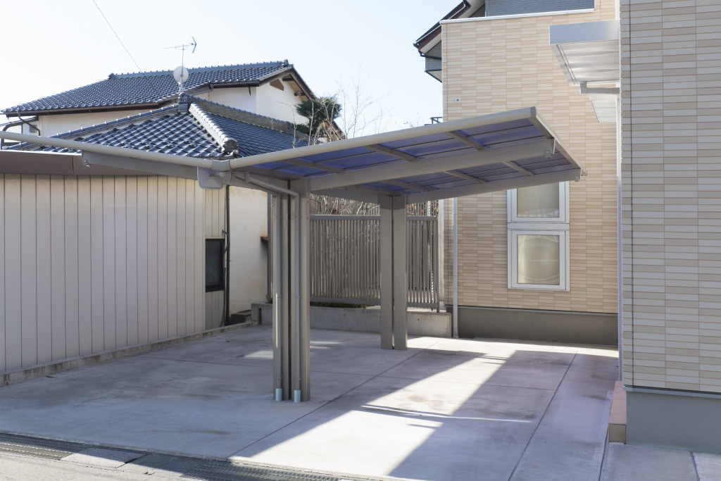 a house with a carport