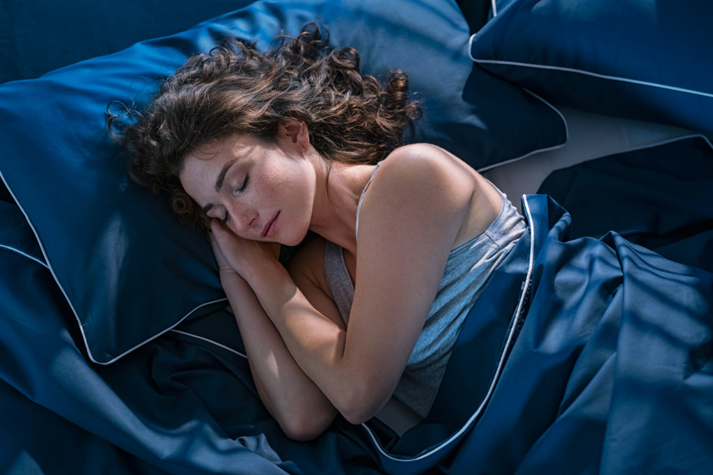 An image of a sleeping woman