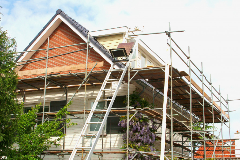 An image of a house under construction
